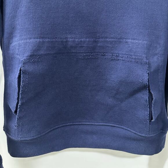 Rare Maison Margiela Navy Hoodie 46 Made in Italy - Picture 6 of 13